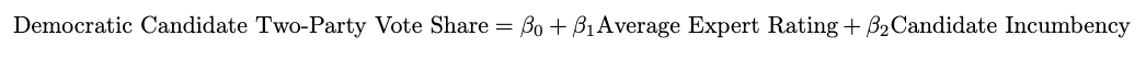 Competitive District Model Formula.