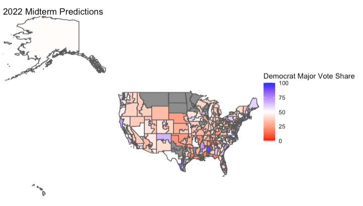 Note: Visualization of District-Level Predictions; Several Districts Mapped Imperfectly.